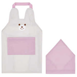 スケーター 子どもエプロン三角巾セット ぬいぐるみ うさぎ スケーター 子どもエプロン三角巾セット ぬいぐるみ うさぎ