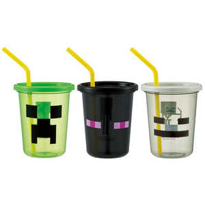 スケーター ストロー付タンブラー3個 Minecraft SIH3ST スケーター ストロー付タンブラー3個 Minecraft SIH3ST