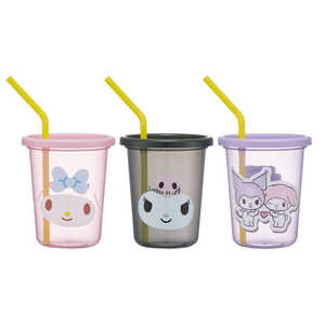 スケーター ストロー付タンブラー320ml 3個セット マイメロディ・クロミ SIH3ST スケーター ストロー付タンブラー320ml 3個セット マイメロディ・クロミ SIH3ST