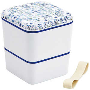 スケーター メラミンランチBOX 角型 2段 600ml(上段380ml/下段220ml) 天平文様(夢幻)濃青 SLBWS6M スケーター メラミンランチBOX 角型 2段 600ml(上段380ml/下段220ml) 天平文様(夢幻)濃青 SLBWS6M