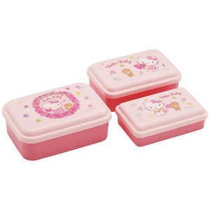 スケーター 抗菌入子式シール容器3P キティちゃん フラワーリース SLUS3AG スケーター 抗菌入子式シール容器3P キティちゃん フラワーリース SLUS3AG