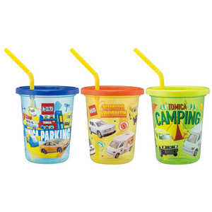 スケーター トミカ24 ストロー付プラスチック製タンブラー320ml 3個セット SIH3ST スケーター トミカ24 ストロー付プラスチック製タンブラー320ml 3個セット SIH3ST