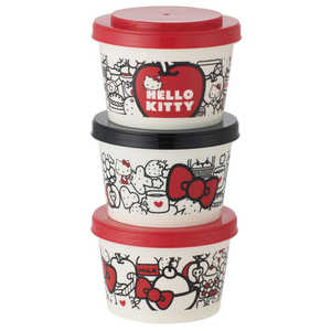 スケーター キティ/FoodRed 薄肉保存容器3Pセット SIJ3 スケーター キティ/FoodRed 薄肉保存容器3Pセット SIJ3