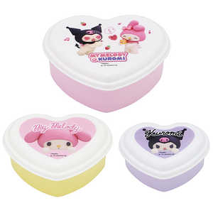 スケーター マイメロ&クロミ/ネトフリ シール容器ハート型3P SHTS3 スケーター マイメロ&クロミ/ネトフリ シール容器ハート型3P SHTS3