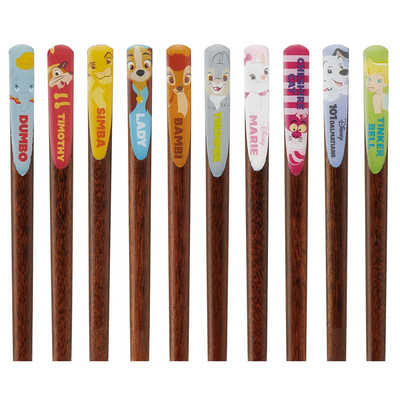 321　ディズニー4枚 スケーター 天削げ箸21cm 10本セット ディズニークラシック ANNTS4BOX