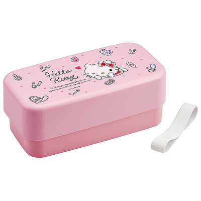 スケーター カトラリー付ランチボックス 弁当箱2段 1000ml キティ