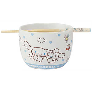 スケーター 陶器製ボウル箸セット シナモン/お友だち CHBWH1