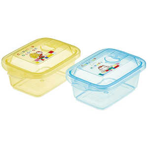スケーター おさるのジョージ/ブロック エアー弁ふわっと保存容器M300ml2個セット FCNF1W スケーター おさるのジョージ/ブロック エアー弁ふわっと保存容器M300ml2個セット FCNF1W