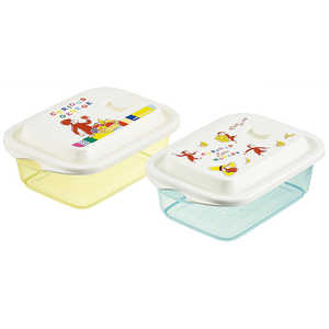 スケーター おさるのジョージ/ブロック エアー弁ふわっと保存容器L500ml2個セット FCNF2W スケーター おさるのジョージ/ブロック エアー弁ふわっと保存容器L500ml2個セット FCNF2W