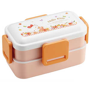 スケーター キティ/パステル水彩花柄 2段ふわっと弁当箱600ml PFLW4