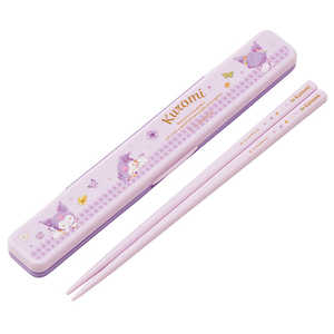 スケーター クロミ/パステル水彩花柄 音の鳴らない箸・箸箱セット18cm ABC3