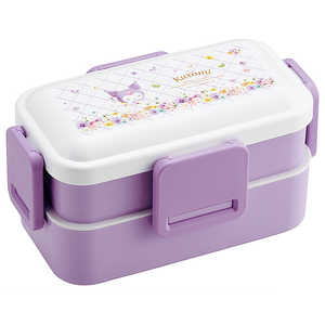 スケーター クロミ/パステル水彩花柄 2段ふわっと弁当箱600ml PFLW4