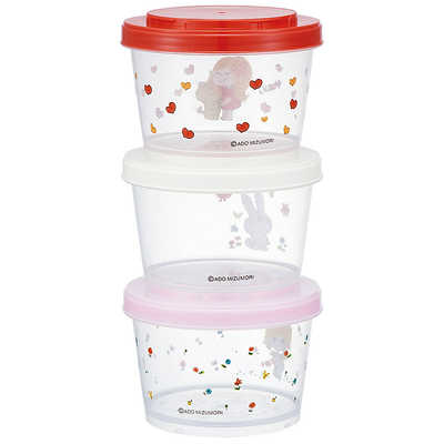 スケーター 水森亜土 薄肉保存容器3Pセット240ml SIJ3 の通販