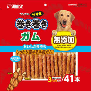 マルカン ゴン太のササミ巻き巻き ガム 41本 マルカン ゴン太のササミ巻き巻き ガム 41本
