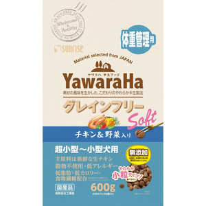 マルカン YawaraHa(ヤワラハ)グレインフリーソフト チキン＆野菜入り 体重管理用 600g 