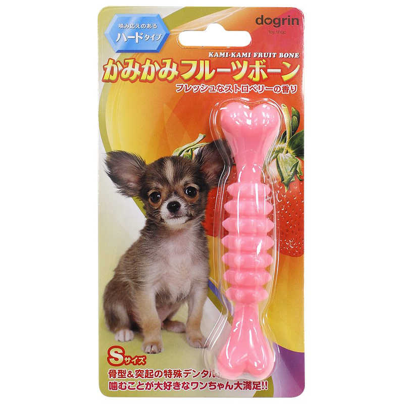 スーパーキャット スーパーキャット かみかみフルーツボーン ハード Sサイズ ストロベリー DM443  
