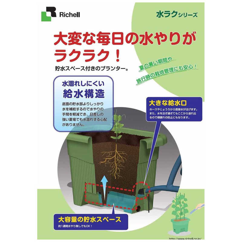 リッチェル リッチェル 水ラク菜園上手85型 グリーン ミズラクサイエンジョウズ85ガタ ミズラクサイエンジョウズ85ガタ