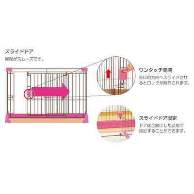 リッチェル ペット用 お掃除 簡単サークル ブラウン (150cm×80cm) の 