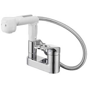 三栄水栓 シングルスプレー混合栓 K37100-W