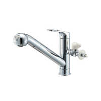 三栄水栓 シングルワンホールスプレー分岐混合栓 K87000ETJV-V2S の