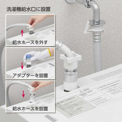 三栄水栓 ウルトラファインバブル発生装置内蔵 洗濯機用アダプター