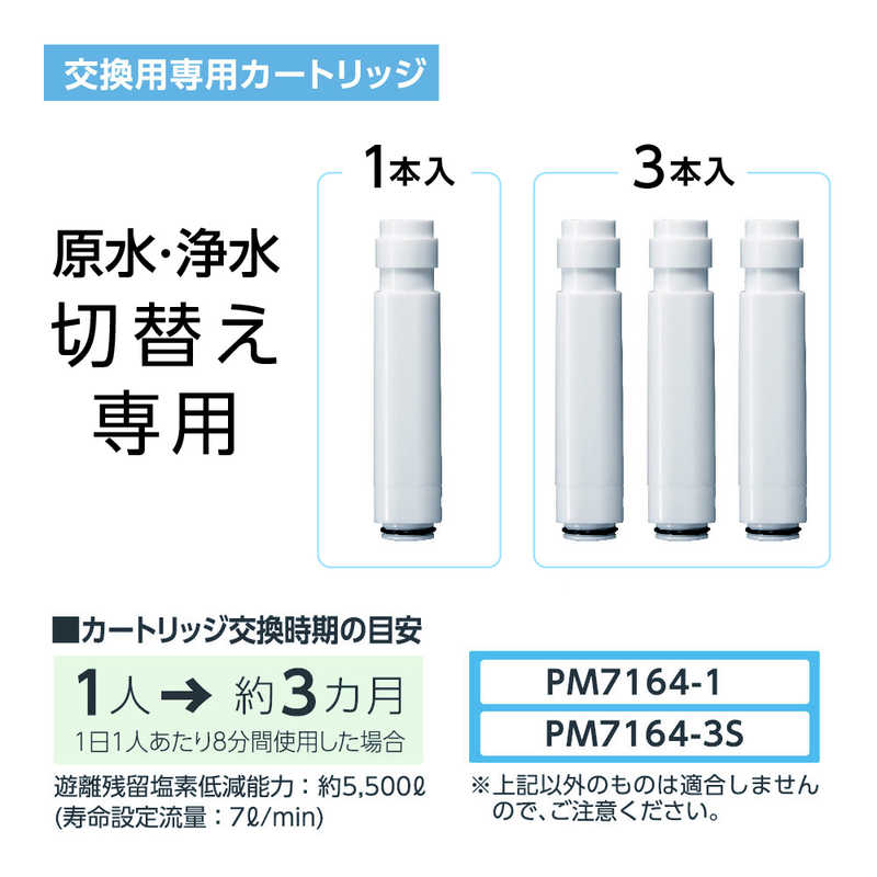 三栄水栓 三栄水栓 浄水カートリッジ 3個入り(NS7964-80XA-MW2用) PM7164-3S PM7164-3S