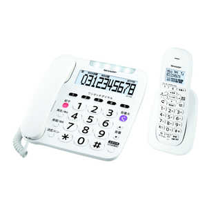 シャープ　SHARP ｢子機1台｣デジタルコードレス電話機 JD-V38CL ホワイト系