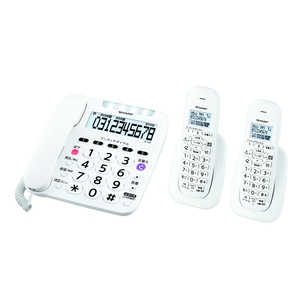 シャープ　SHARP 電話機 [子機2台/コードレス] デジタルコードレス ホワイト系 JD-V38CW ホワイト系