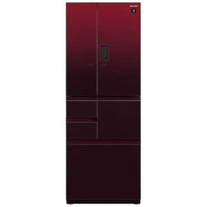シャープ　SHARP 冷蔵庫 6ドア プラズマクラスター冷蔵庫 フレンチドア(観音開き) 551L SJ-GA55E-R グラデーションレッド
