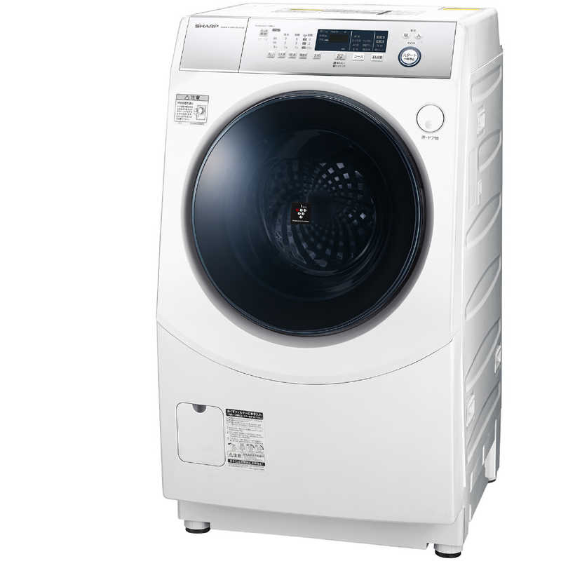 シャープ　SHARP シャープ　SHARP ドラム式洗濯乾燥機 洗濯10.0kg 乾燥6.0kg ヒーター乾燥(水冷・除湿タイプ) (左開き)  マイクロ高圧洗浄 ES-H10D-WL ホワイト系 ES-H10D-WL ホワイト系