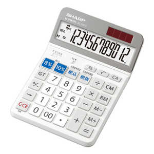 シャープ　SHARP 軽減税率対応実務電卓(セミデスクトップ･12桁) EL-SA72X