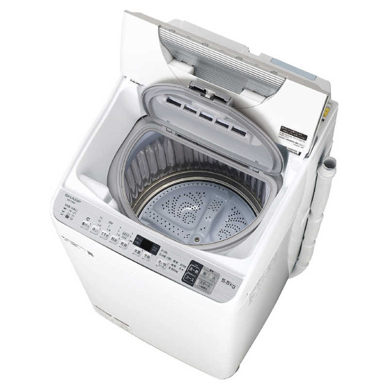 シャープ　SHARP シャープ　SHARP 縦型洗濯乾燥機 洗濯5.5kg 乾燥3.5kg ヒーター乾燥  ES-TX5D-S シルバー系 ES-TX5D-S シルバー系