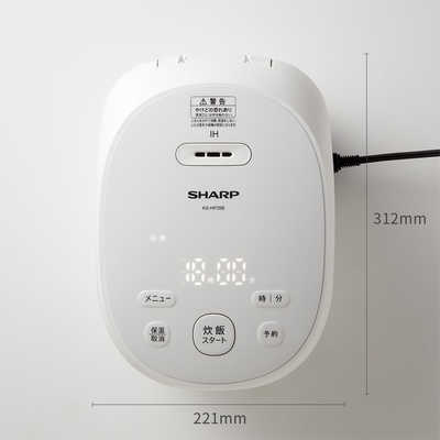 シャープ SHARP 炊飯器 3合 PLAINLY IH ホワイト系 KS-HF05B-W