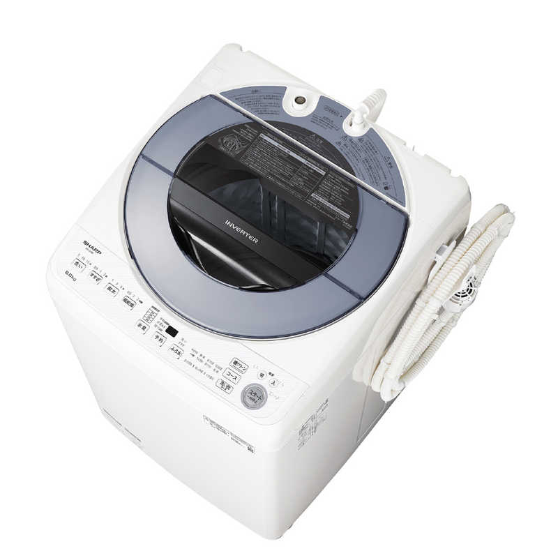 シャープ　SHARP シャープ　SHARP 全自動洗濯機 洗濯8.0kg 穴なし槽 ES-GV8E-S シルバー系 ES-GV8E-S シルバー系