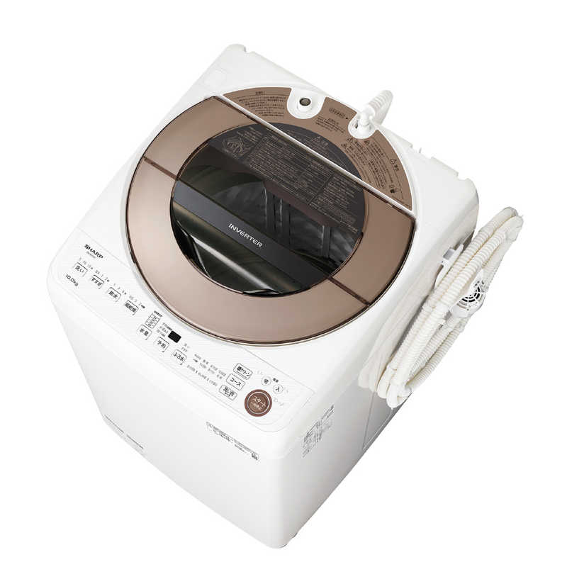 シャープ　SHARP シャープ　SHARP 全自動洗濯機 洗濯10.0kg ES-GV10E-T ブラウン系 ES-GV10E-T ブラウン系
