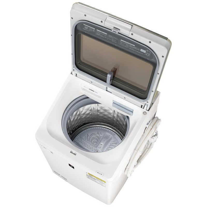 シャープ　SHARP シャープ　SHARP 縦型洗濯乾燥機 洗濯8.0kg 乾燥4.5kg ヒーター乾燥 ES-PW8E-N ゴールド系 ES-PW8E-N ゴールド系