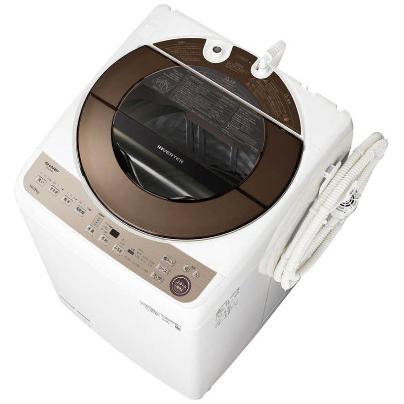 シャープ SHARP 全自動洗濯機 [洗濯10.0kg/穴なし槽/送風乾燥付き/ふろ水ポンプ付き]【ビックカメラグルｰプオリジナル】 ES