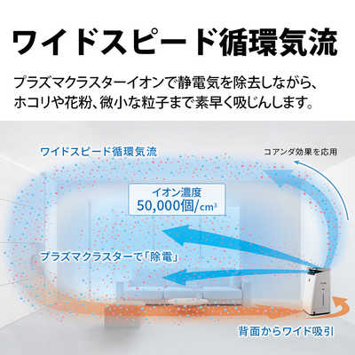 シャープ SHARP 加湿空気清浄機 プラズマクラスター搭載 ホワイト系