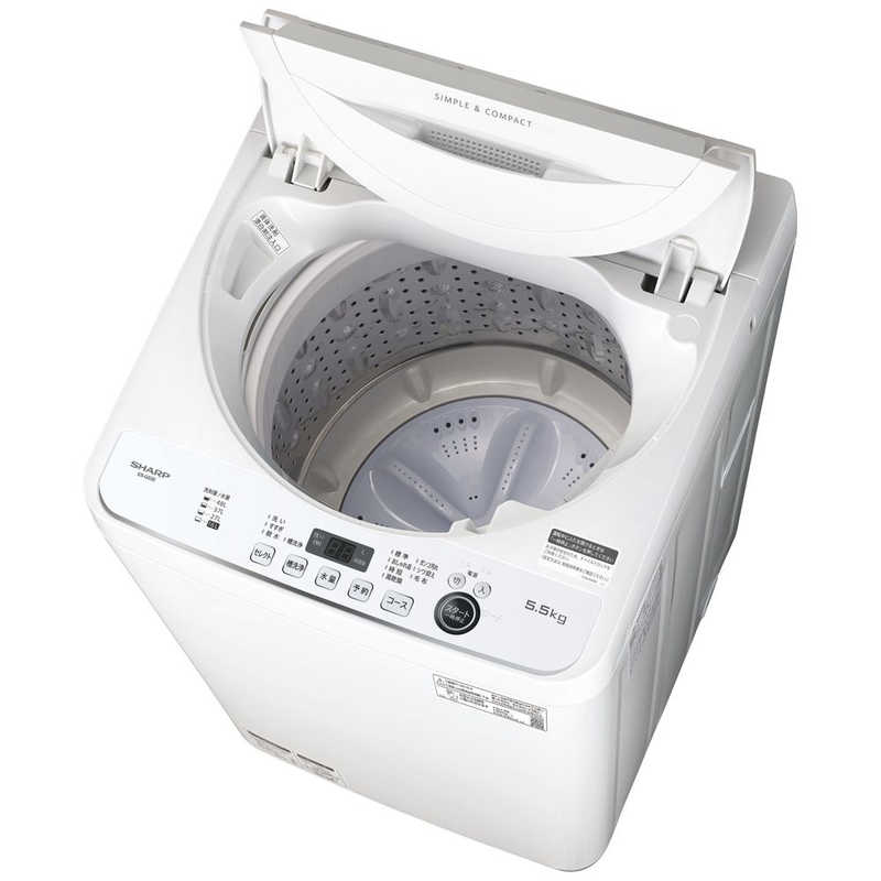 シャープ　SHARP シャープ　SHARP 全自動洗濯機 洗濯機5.0kg ES-GE5E-W ホワイト系 ES-GE5E-W ホワイト系