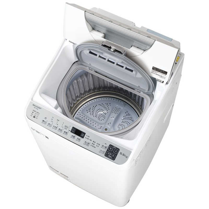 シャープ　SHARP シャープ　SHARP 縦型洗濯乾燥機 洗濯機5.5kg 乾燥3.5kg ヒータ乾燥 ES-TX5E-S シルバー系 ES-TX5E-S シルバー系
