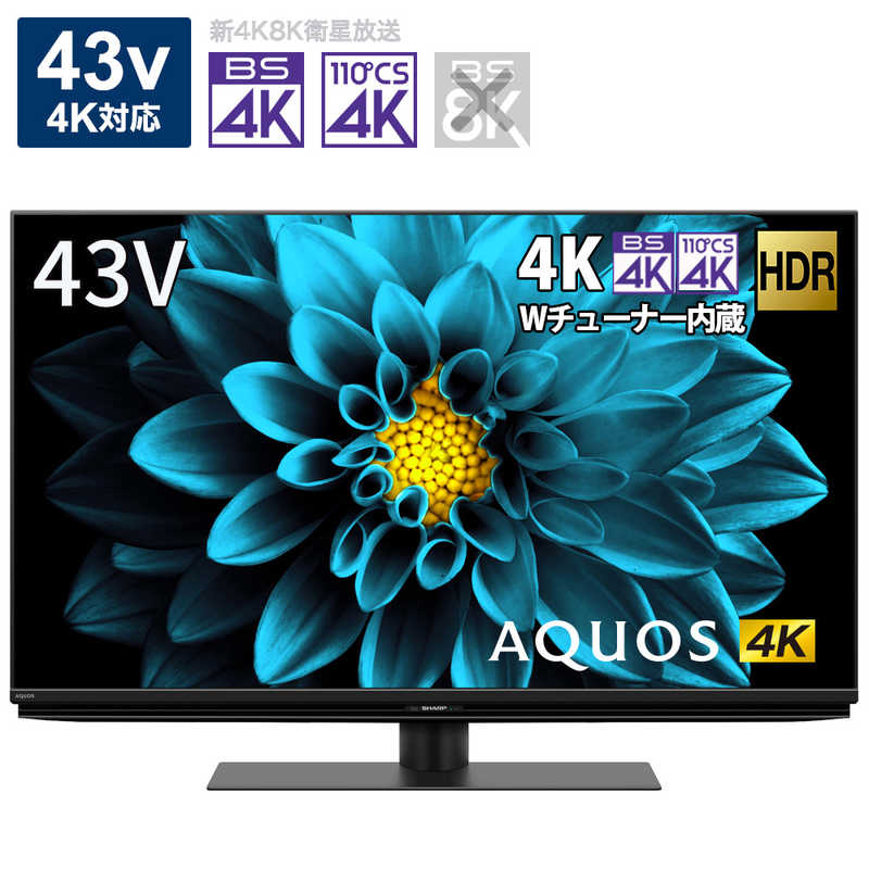 シャープ　SHARP シャープ　SHARP AQUOS (アクオス) 液晶テレビ 43V型 4Kチューナー内蔵 4T-C43DL1 4T-C43DL1