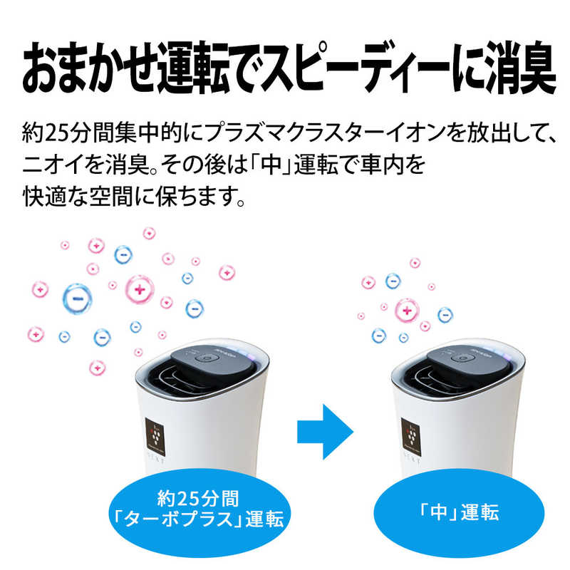 シャープ SHARP 車載用イオン発生機 プラズマクラスター搭載 ブラック 