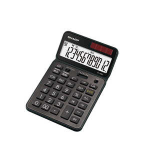 シャープ　SHARP 電卓 抗菌仕様ナイスサイズタイプ 12桁  カラー･デザイン電卓 EL-VN83BX ブラック系スタイリッシュブラック