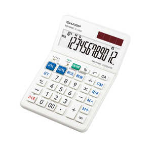 シャープ　SHARP 電卓 軽減税率対応実務電卓 抗菌仕様セミデスクトップタイプ W税率対応 12桁  EL-SA92X