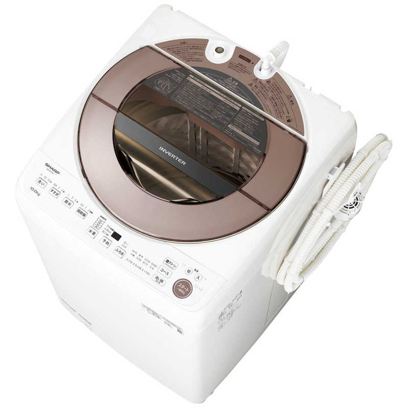 シャープ　SHARP シャープ　SHARP 全自動洗濯機 洗濯10.0kg ES-GV10F-T ブラウン系 ES-GV10F-T ブラウン系