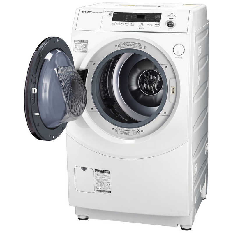 シャープ　SHARP シャープ　SHARP ドラム式洗濯乾燥機 洗濯10.0kg 乾燥6.0kg ヒーター乾燥(水冷・除湿タイプ) (左開き)  マイクロ高圧洗浄 ES-H10F-WL ホワイト系 ES-H10F-WL ホワイト系