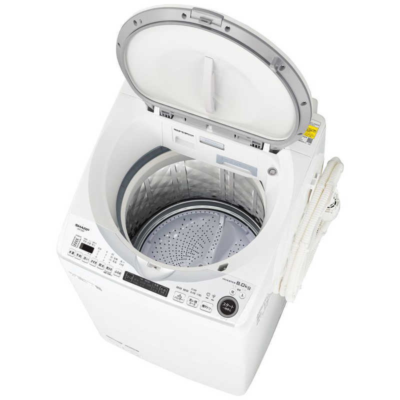 シャープ　SHARP シャープ　SHARP 縦型乾燥洗濯機 洗濯8.0kg 乾燥4.5kg ヒータ乾燥 ES-TX8F-W ホワイト系 ES-TX8F-W ホワイト系