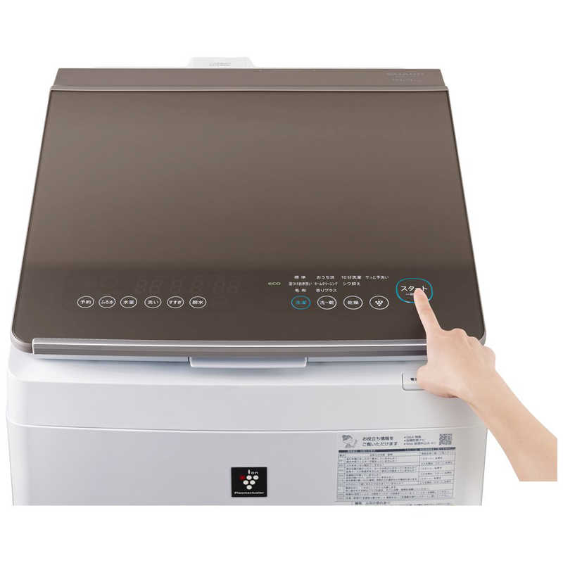 シャープ　SHARP シャープ　SHARP 縦型洗濯乾燥機 洗濯10.0kg 乾燥5.0kg ヒーター乾燥 ES-PT10F-T ブラウン系 ES-PT10F-T ブラウン系
