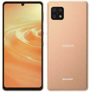 シャープ　SHARP SIMフリースマートフォン AQUOS sense6 メモリ/ストレージ：4GB/64GB ドコモ / au / ソフトバンクSIM対応 カッパー SH-M19AC