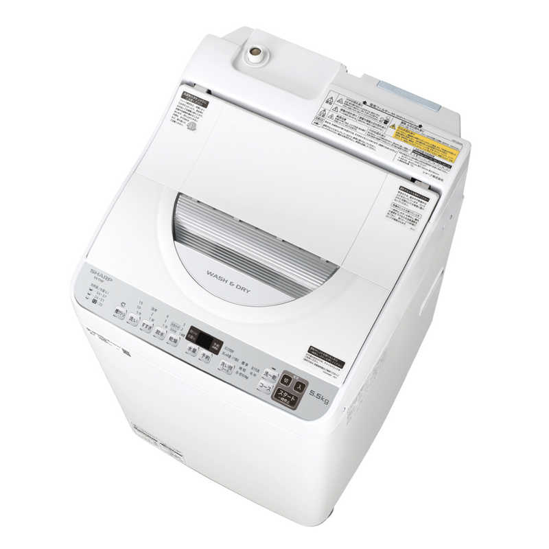 シャープ5.5kgタテ型洗濯乾燥機 シルバー系 ES-TX5F-S